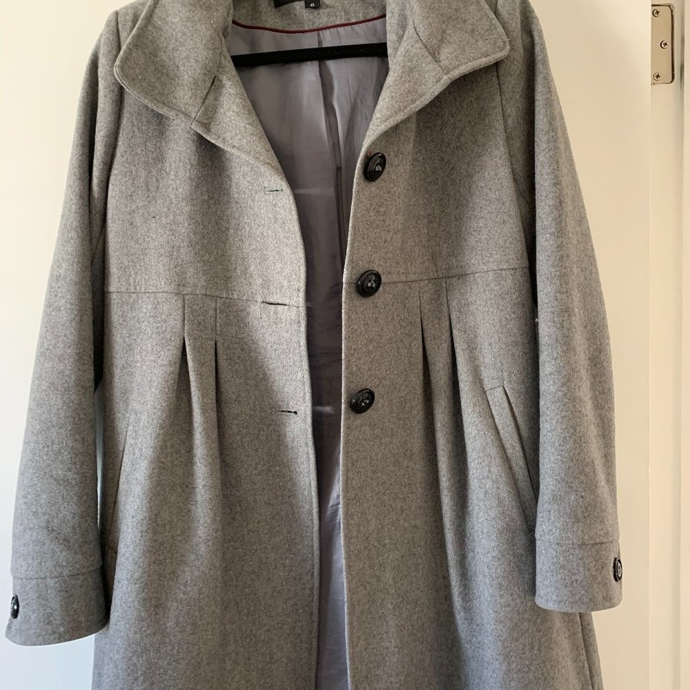 DKNY DONNA KARAN NEW YORK Grey Wool Women's Coat 6